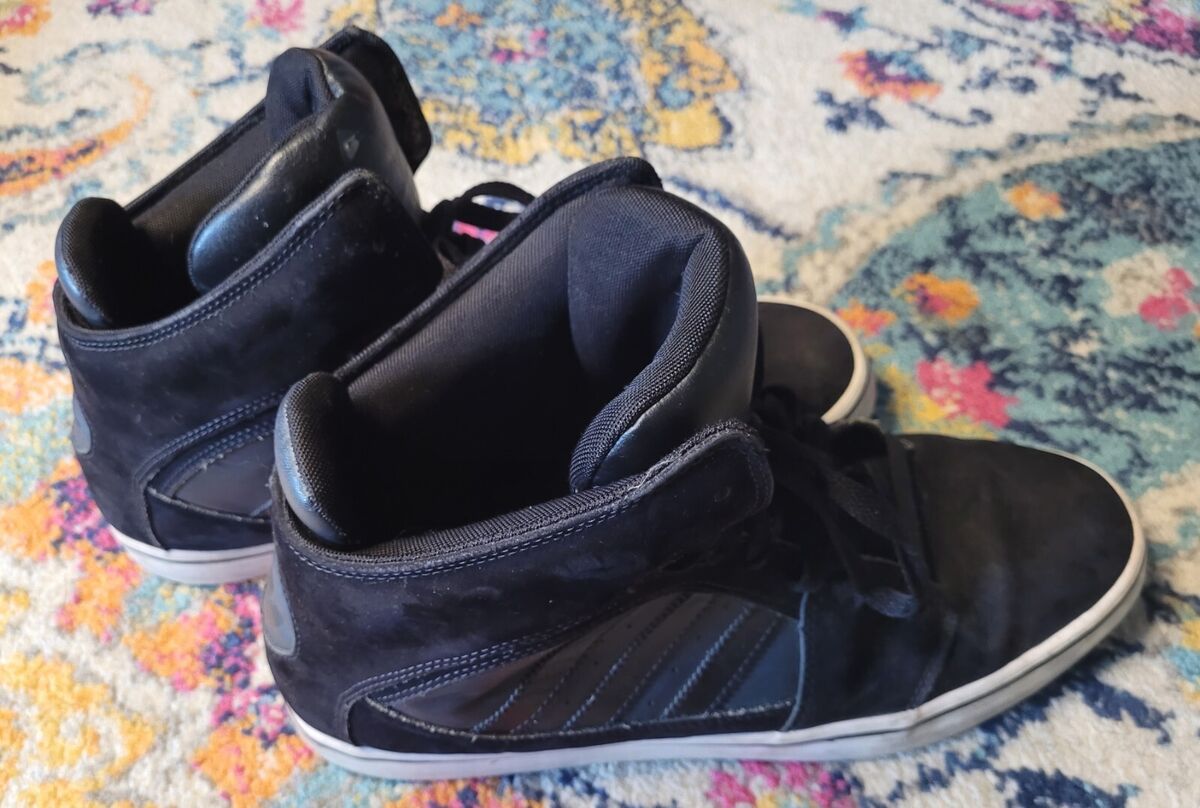 2010 Adidas Hi Top Black Leather Suede Athletic Shoe 13 Shoe 2010 Adidas Hi Top Black Leather Suede Athletic Shoe 13 Shoe