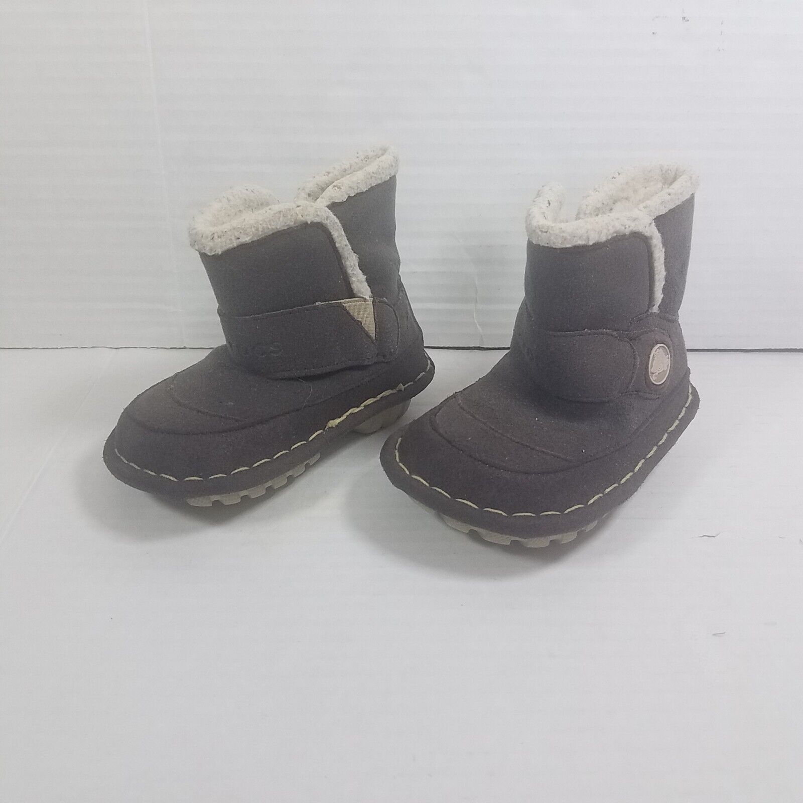 Crocs Girls Boots Size 4C Toddler Brown suede | eBay