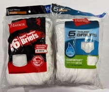 2 Packs 10 Pair Hanes Boys 6 Tagless Briefs Size Small 6-8 NEW