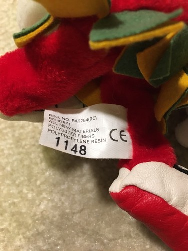 Looney Tunes Marvin the Martian 11" Beanie Plush Stuffed Soft Toy WB Studio 1998 - Picture 9 of 12