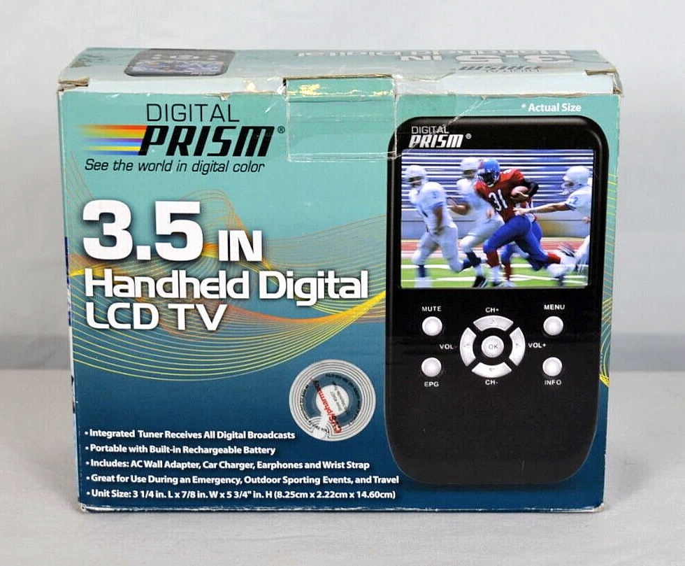 Digital Prism LCD Handheld Digital TV Great for Outdoors Travel