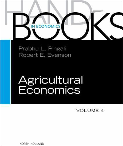 Handbook of Agricultural Economics Evenson Pingali Hardback Volume 4