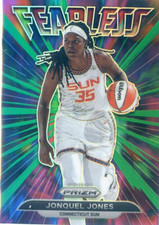 2022 Panini Prizm WNBA JONQUEL JONES #12 FEARLESS GREEN PRIZM LIBERTY