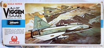 Hasegawa B15 JS-026 Saab AJ-37 Viggen 1:72 Neu Bauteile versiegelt OVP  defekt