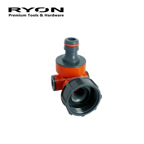 1"-3/4" Angled Rotating Swivel Garden Tap Adaptor 12mm Hose Connector Taiwan - Picture 3 of 4