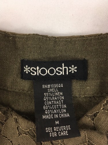 Stoosh Jacket Womens Junior Size M Zip Up Green Lace Collar And Shoulders - Picture 3 of 6