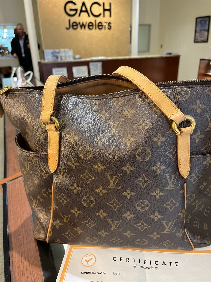 Louis Vuitton Totally Tote MM Brown Leather | eBay