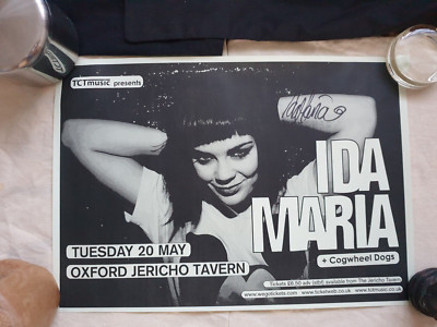 Ida Maria  Lykke Li  (Both Signed) + Glasvegas Jericho Tavern Flyer/poster 2008