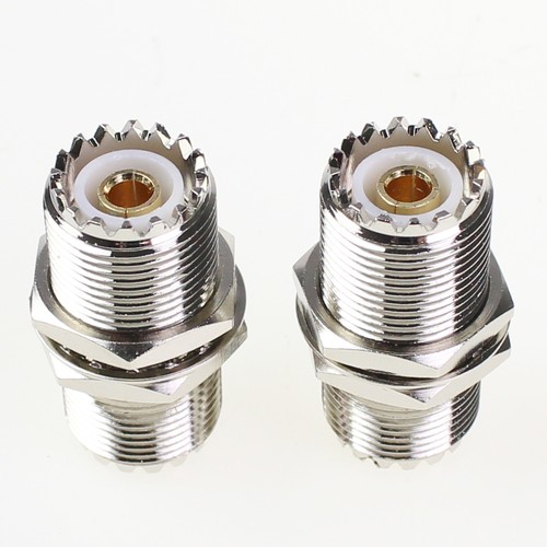 2 szt. UHF Nakrętka żeńska Przegroda do SO-239 SO239 Jack RF Adapter Złącze PL-259 Nowe - Zdjęcie 6 z 6
