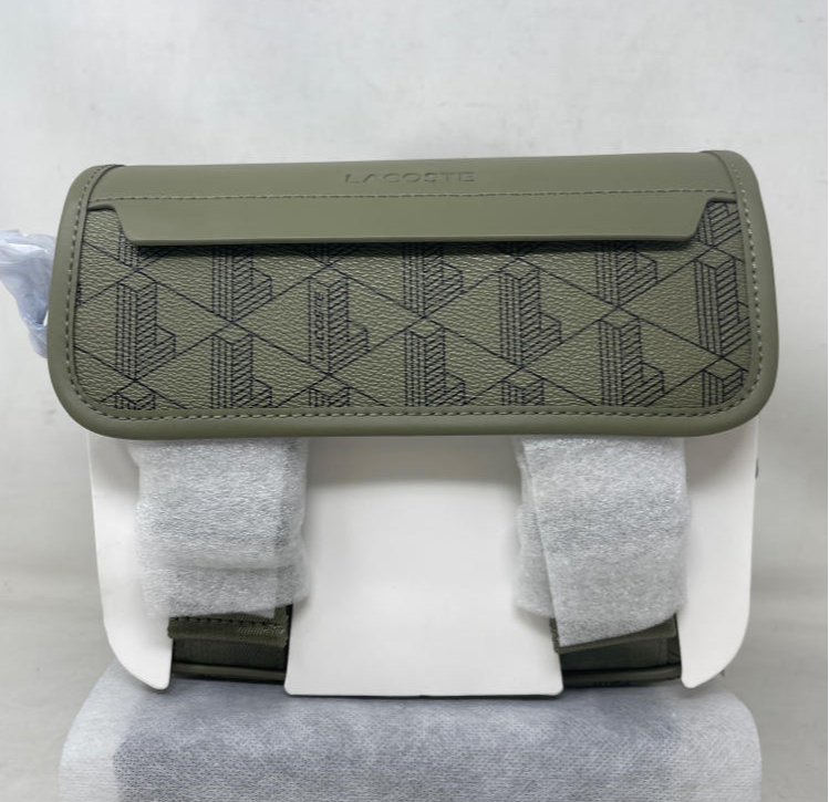 Lacoste Men's The Blend Messenger Bag, Mono Kaki Noir (Green) N64