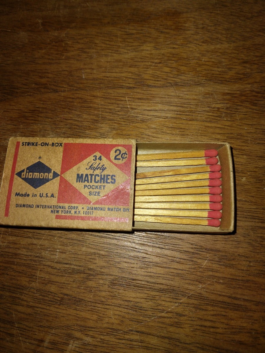 Vintage Diamond National 2 Cent Strike On Box Pack 34 Safety