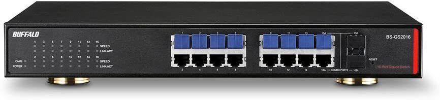 BUFFALO BS-GS2016/A 16 Port Layer 2 Giga smart switch BUFFALO BS-GS2016/A 16 Port Layer 2 Giga smart switch