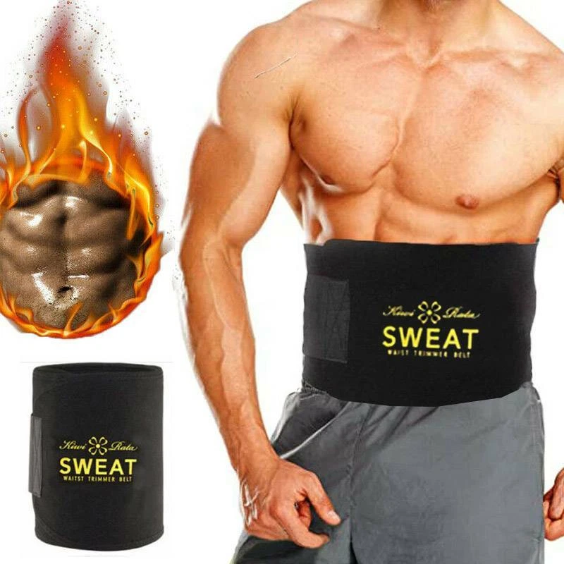 Men Waist Trimmer Sweat Belt Tummy Control Body Shaper Weight Loss Waist  Trainer