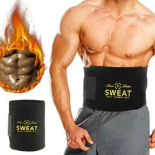 Men Waist Trimmer Sweat Belt Tummy Control Body Shaper Weight Loss Waist Trainer