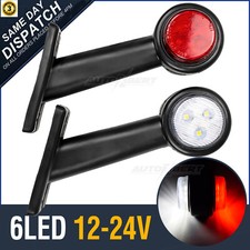 X2 12/24v Led Side Marker Lights Stalk Outline Lamp Indicator Trailer Truck Van