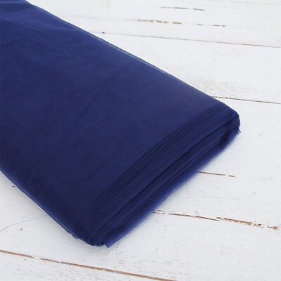 Threadart Premium Soft Tulle Fabric Bolt - 20 Yards by 54'' Wide - Navy