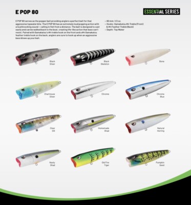 Spro E POP 80 Topwater Popper - Choose Color