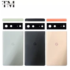 Back Glass Top Panel Bottom Cover Camera Lens Fit for Google Pixel 6 Replacement