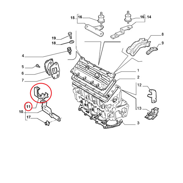 Klammer FüR Verschiedene Anwendungen Fiat - Alfa - Lancia Original 7711286-image