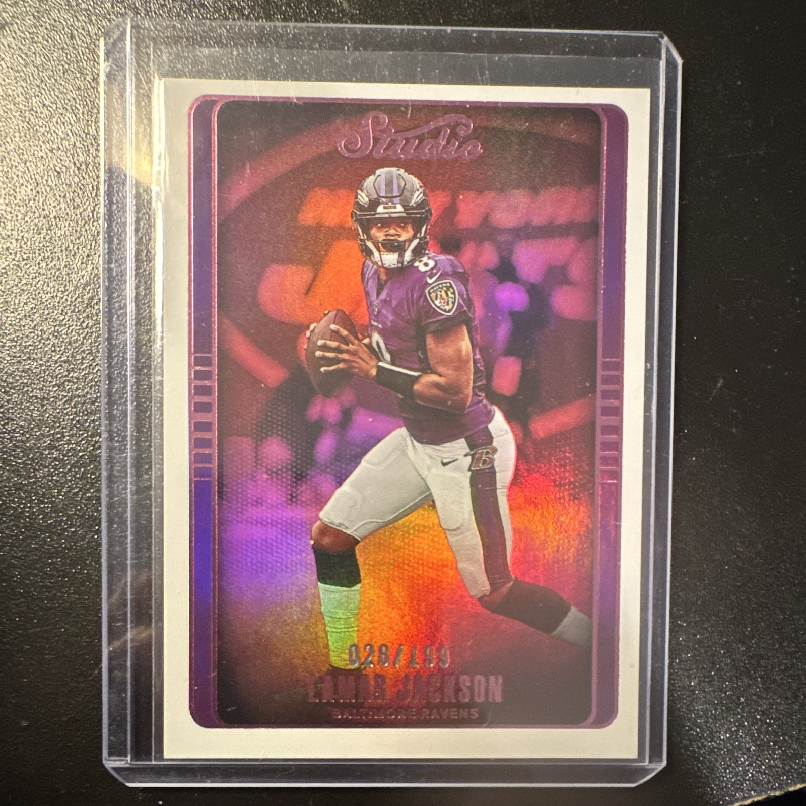2022 Panini Chronicles - Studio Lamar Jackson #STU-3 Pink /199