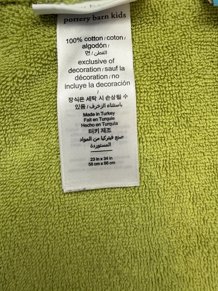 Pottery Barn Kids Dr. Seuss The Grinch 婴儿连帽毛巾 圣诞节 — 第 4/4 张图片