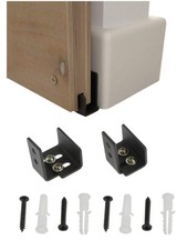 2x Sliding Barn Door Bottom Floor Guide U Shape Flexible Adjustable Fit Distance