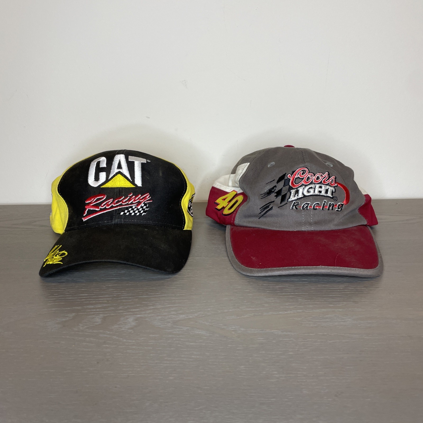 NASCAR 2000 Hat Lot Cat Racing Coors Light Mens Sterling Marlin Burton VTG