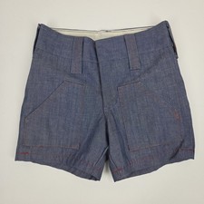 Vtg 70s Kids Lil Wrangler Denim Jean Shorts Contrast Stitching 4