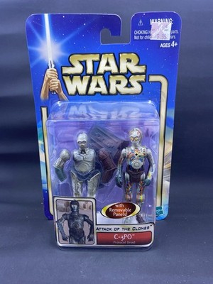 Star Wars Attack Of The Clones C-3PO Protocol Droid Action Figure Hasbro 2002