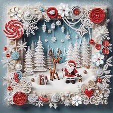 ZHUDENGXJL 5D Special Shape Diamond Art 12 inches x 12 inches, Picture Frame