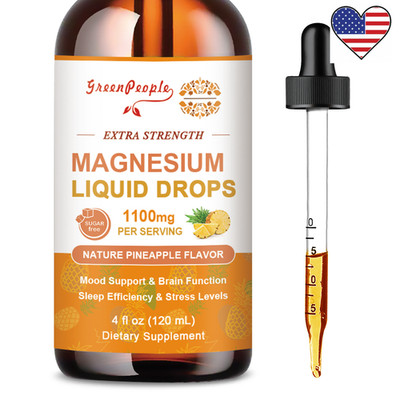 Magnesium Liquid Drops,500MG Magnesium Glycinate & L-Threonine 120ml
