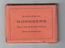 ANTIQUE NURNBERG GERMANY 16 MINI FOLD OUT POSTCARD PHOTOGRAPHS FOLDER/HOLDER