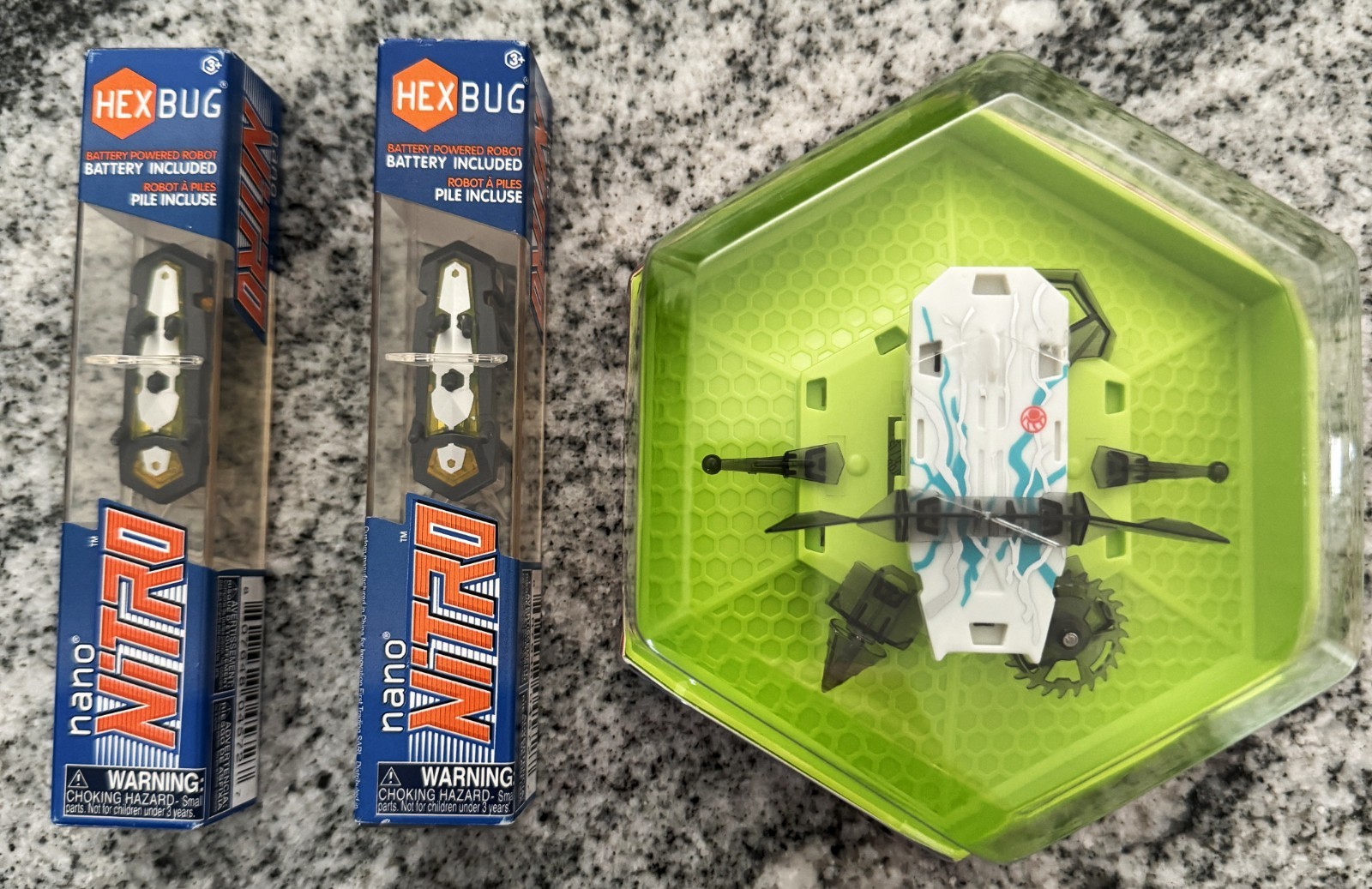 Lot Of 3 HEX BOTS Nano Flash Single Packs NIP