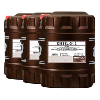 60 (3x20) Liter PEMCO SAE 10W-30 Diesel G-12 SHPD Öl TS-12