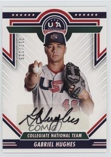2022 Panini USA Baseball Stars & Stripes Black Ink /125 Gabriel Hughes Auto yl0