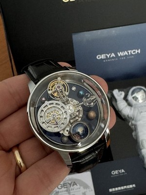 GEYA G78182 Planetenschwungrad Neu Full Set Ronda Swiss Quartz Flying Tourbillon