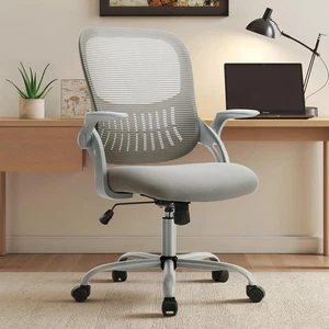 Silla Oficina Ejecutiva Ergonomica Malla Giratoria Respaldo Medio Apoyabrazos