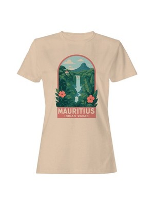 Mauritius Waterfall Paradise Art Women's T-shirt