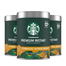 Starbucks Premium Instant Coffee, 3.17 Ounce Pack of 3 , Blonde Roast
