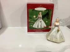 2001 Celebration Barbie #2 Series Hallmark Keepsake Holiday Barbie Ornament New