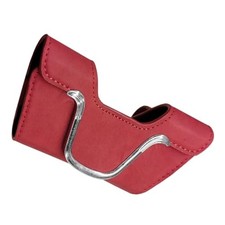 Sunglass Holder for Car Visor Clip, Suede Glasses Storage Box with Magnetic Red