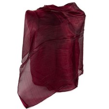 Stola bordeaux donna organza leggera da cerimonia coprispalle elegante sciarpa