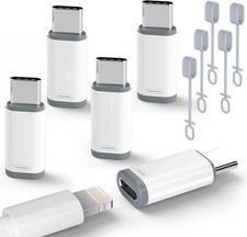 5 Pack USB C to Lightning Charge Adapter for iPhone 16 15, Lightning to USB C