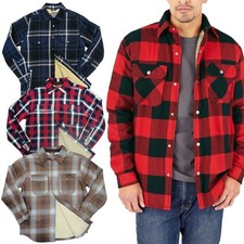 Urban Collection Mens Padded Shirt Lumberjack Sherpa Fleece Thick Flannel Work