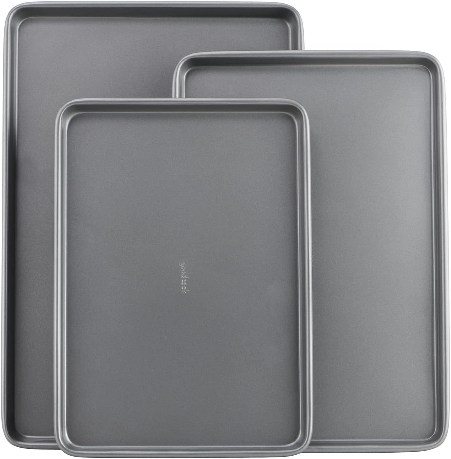 GoodCook Everyday Nonstick Baking Sheet Set, 3 Pack Includes One S, M and L
