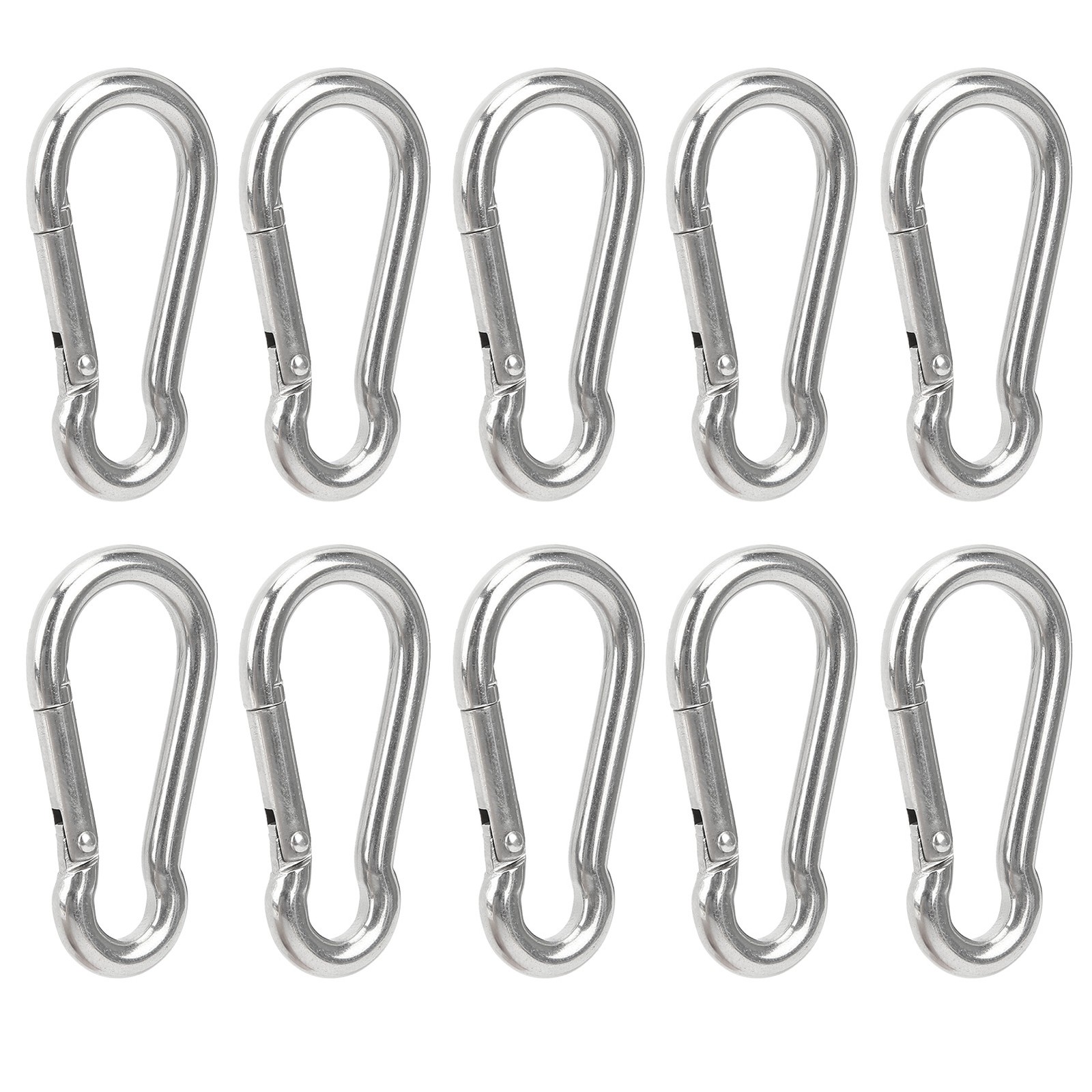 Clip Keychain Snap Hook Stainless Steel Carabiner Set Keychain For Camping For☜
