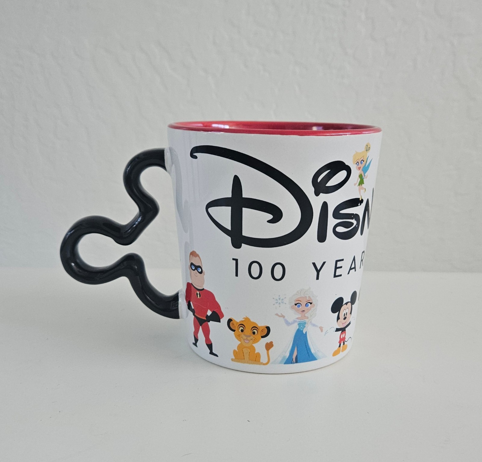 Handled Animation Disney 100 Years Of Wonder Mug 16 Oz Mickey Mouse Handle Coffee Tea ...