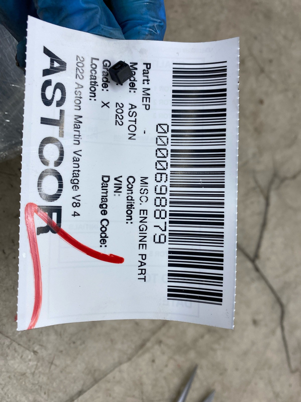 2022 Aston Martin Vantage V8 4.0L M177 Rear Main Seal Retainer 1770103708 Oem