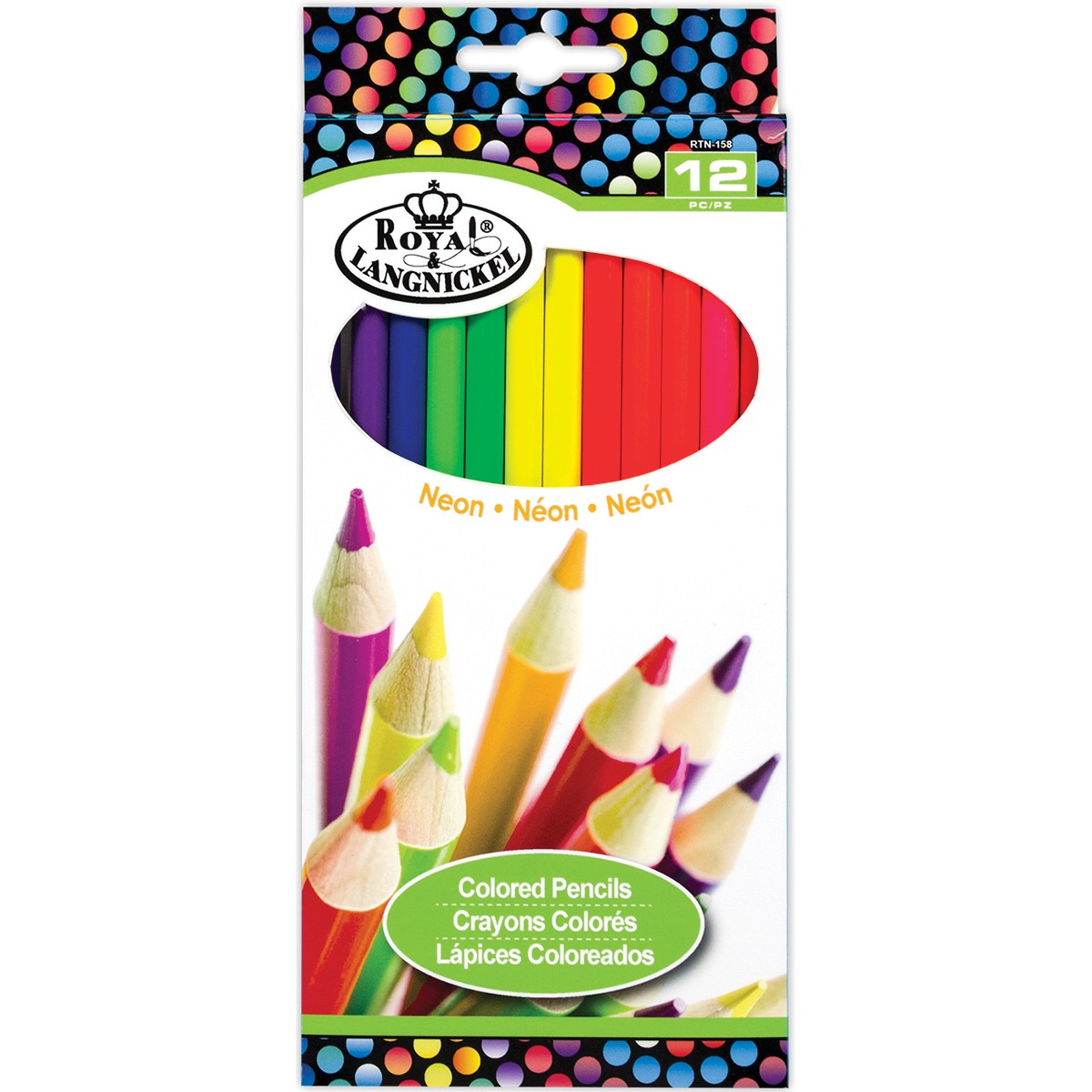 Royal Brush RTN-158 Neon Colored Pencils-12/Pkg (3Pk)