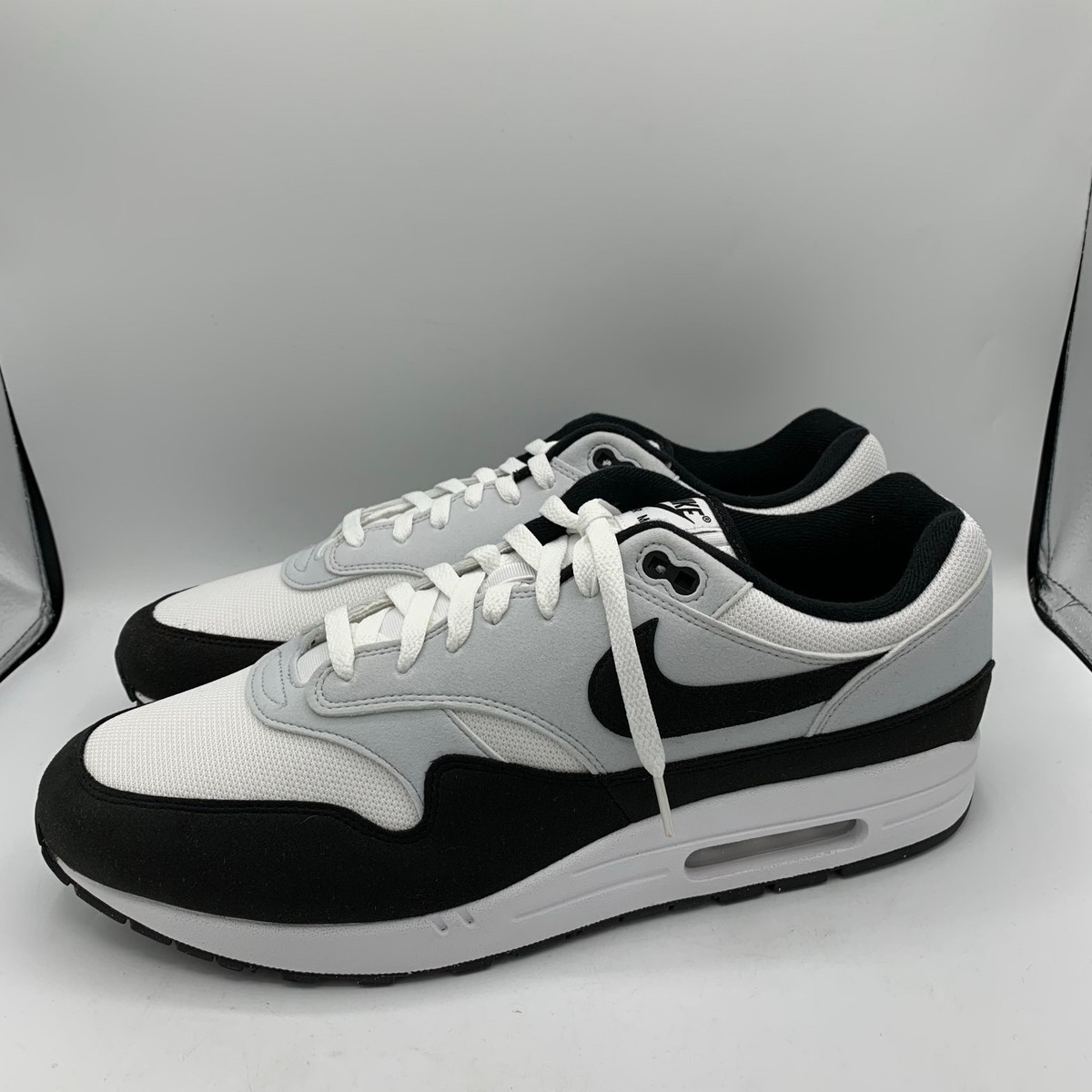 Nike Air Max 1 Shoes Mens Size 15 White Black Athletic Sneakers | eBay